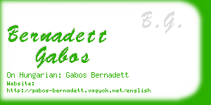 bernadett gabos business card